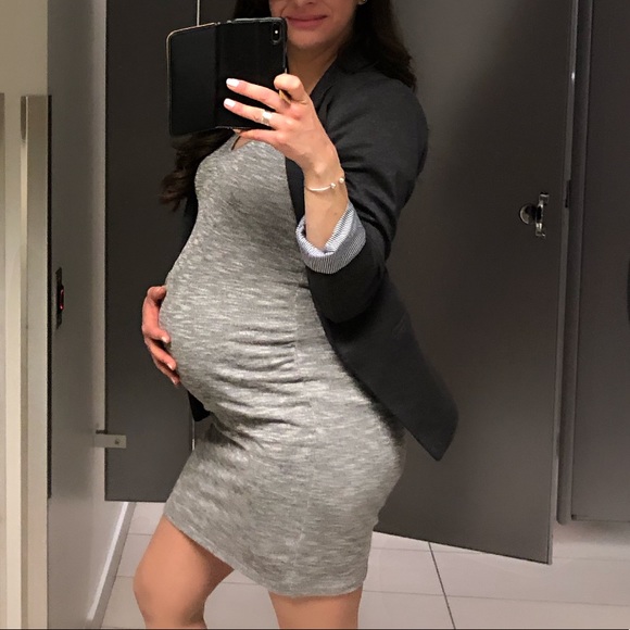 Thyme Maternité grey dress - Picture 1 of 8